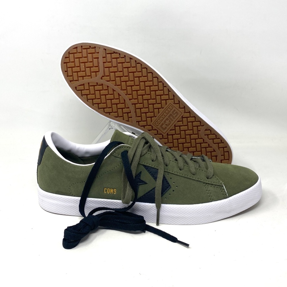 Converse Pro Leather OX Low Top Khaki Black Suede Men’s Size Sneakers A00945C - Picture 7 of 10